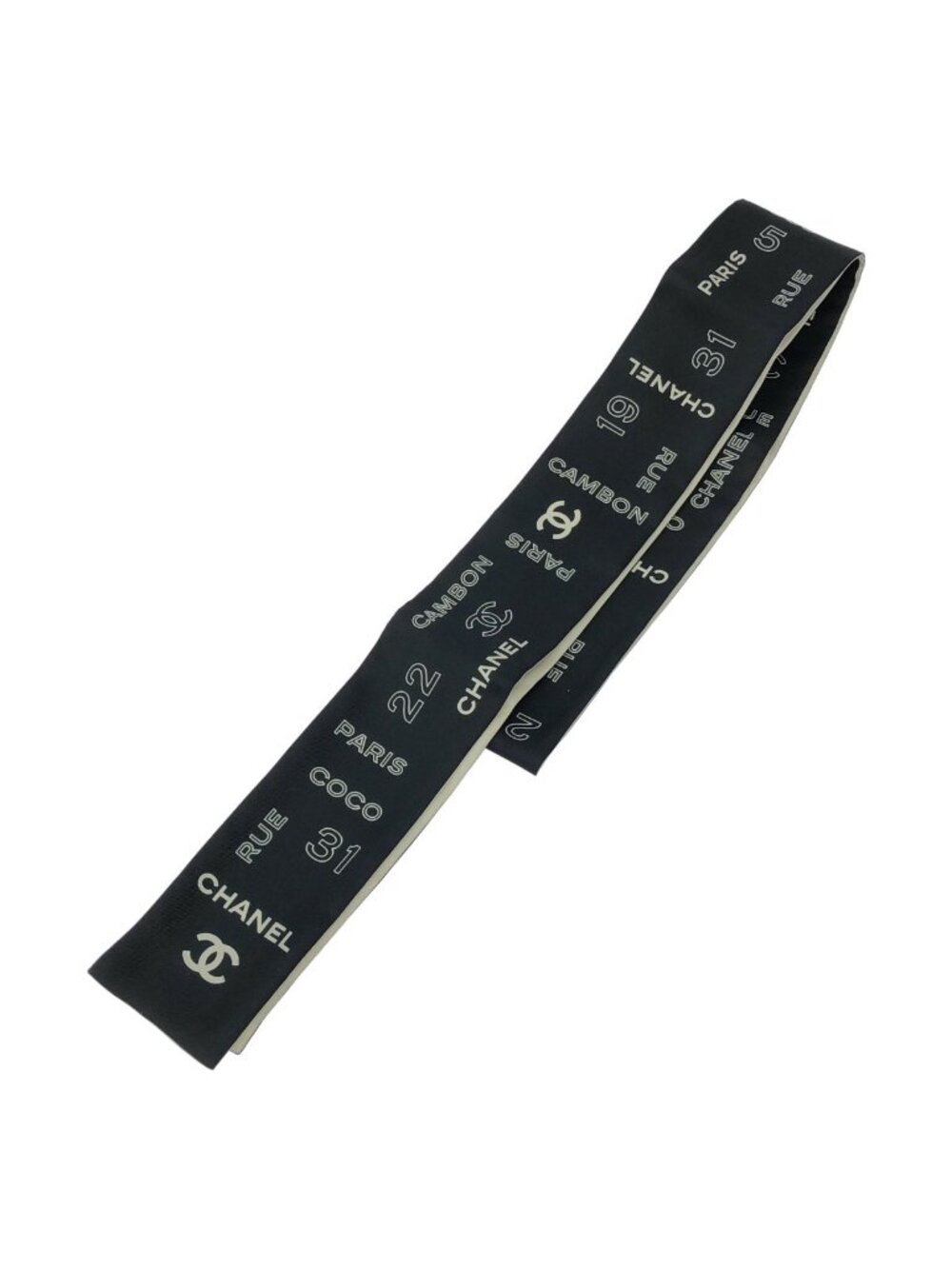 Chanel CC Logo Icon Scarf Black